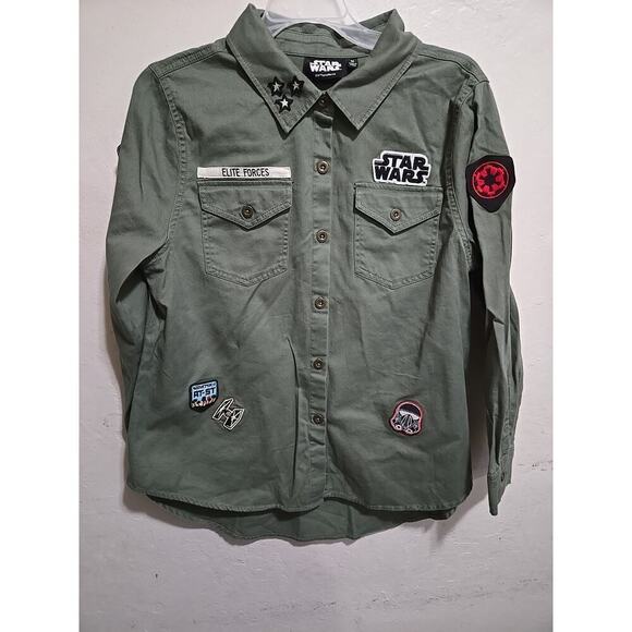 Star Wars Tops - Star Wars Shirt Women Green Army Patches Rebel Alliance Elite Force Size Medium